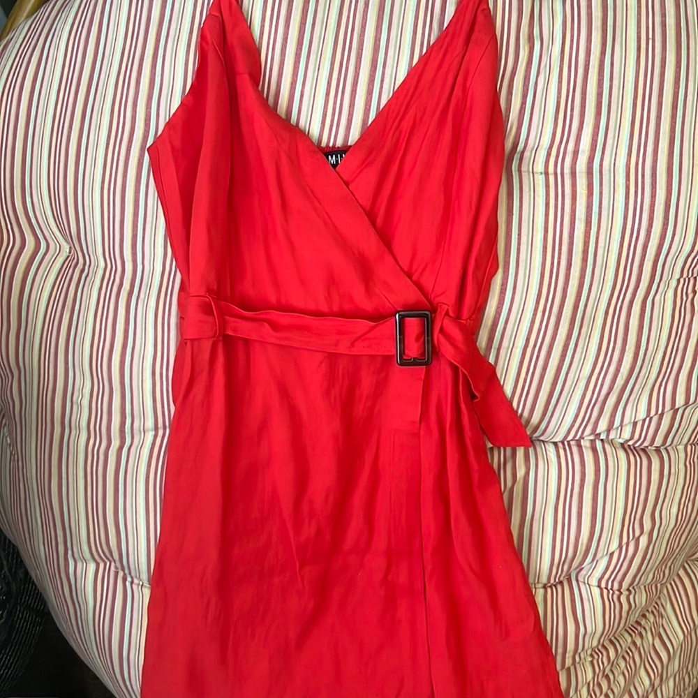 Sleeves little red dress Size L